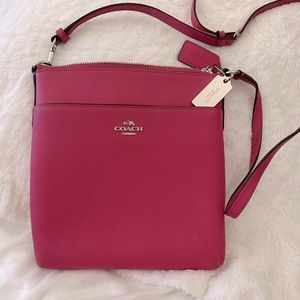 Coach small cross body deep hot pink